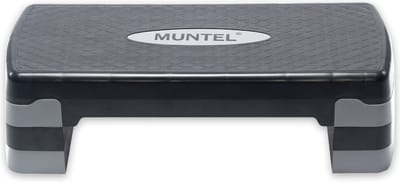 Muntel® Aerobic Step - Fitness Step - Verstelbaar - Antislip - Grijs-zwart