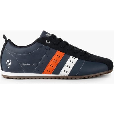 Q1905 Sneaker typhoon sp donkerblauw/wit/oranje