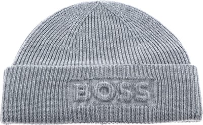 BOSS Dop Alogo Beanie Gray Grijs