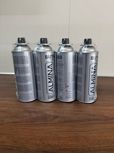 Almina Butaangas - Set van 4 - 227g - Fles Butaangas