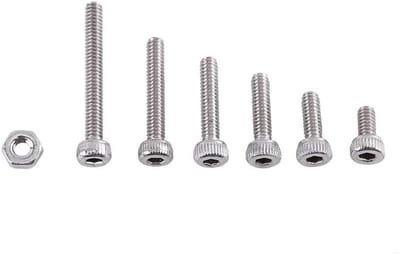 250 Stuks M2 Volledige Draad Hex Kop Bouten en Moeren Assortiment van Roestvrijstaal voor Diverse Toepassingen