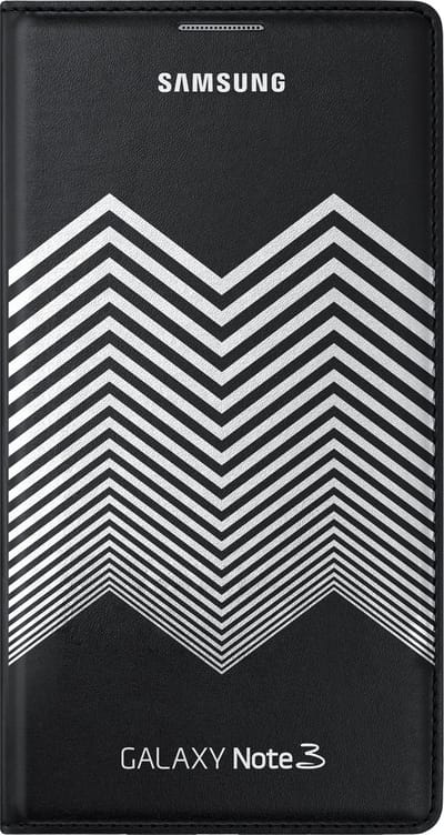 Samsung Flipcover Moschino Peace voor Samsung N9005 Galaxy Note III - Wit/Zilver