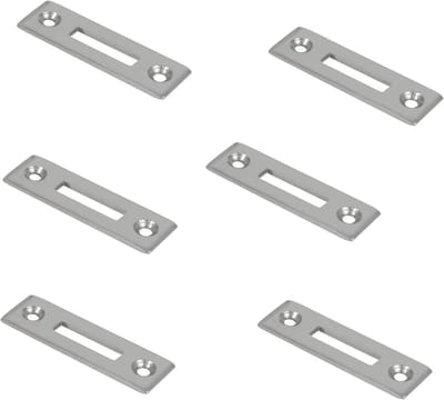 Schroefsluitplaten - Sluitplaten - Meubels Beveiligen - Robuust Staal - 50 mm - Vernikkeld