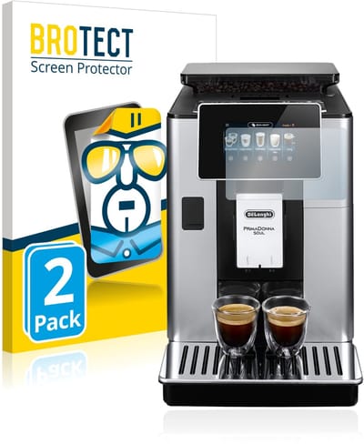 BROTECT - Screenprotector voor DeLonghi PrimaDonna Soul ECAM610.55.SB - Folie Beschermfolie transparant 2 Stuks