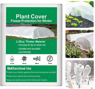 Dailygoods- Tuinvlies 2 m x 10 m - Vorstbescherming - Plantenhoes - Tuinbouwvlies 30 g/m² - Bescherming buitenplanten - Ademend en duurzaam