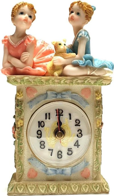 Klokje staand kinderen ballerina’s – Staand klokje 18 cm | GerichteKeuze
