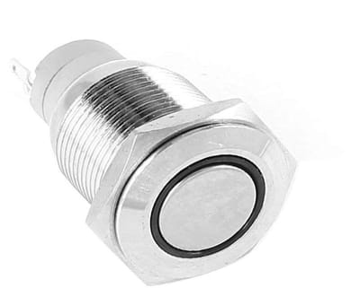 Drukknop Schakelaar - Momentary Switch - Elektronica Projecten - Met LED Indicatie - 16mm - Geel