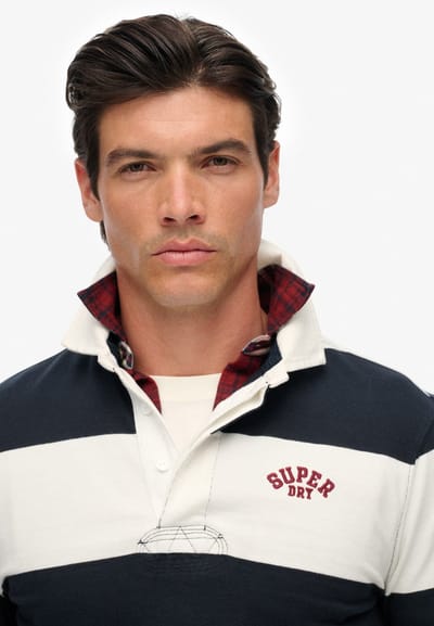 Superdry - Vintage Athletic Stripe Rugby Top - Heren - Tops