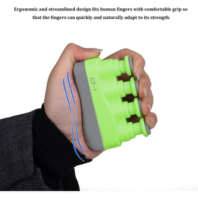 Draagbare Gitaar Bas Piano Vinger Oefenaar Handgreep Vinger Trainer Vinger Versterker Hand Trainer Vinger Training groen