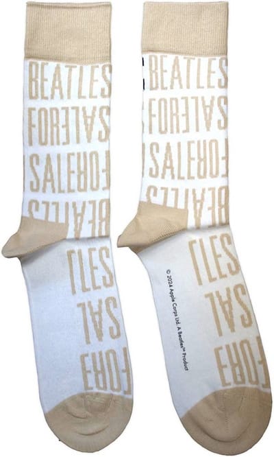 The Beatles - For Sale Text Repeat Sokken - Wit