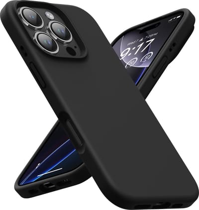 AziLine Zwarte Silicone Case Geschikt voor iPhone 16 Pro Max - iPhone 16 Pro Max Zwarte Bescherming Hoesje - Premium Zwarte Backcover geschikt voor iPhone 16 Pro Max