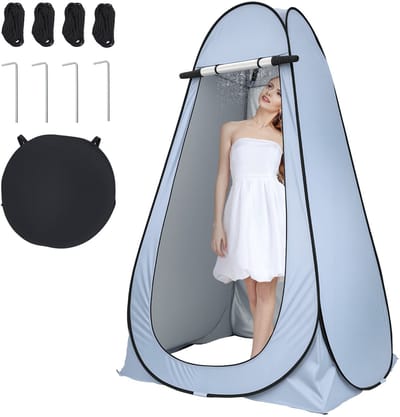 Outdoor Verandertent Toilet Tent - Camping Douche Tent - Mobiele Buiten Privacy Toilet Tent - Kamptent - Nylon- Draagbaar - Blauw .