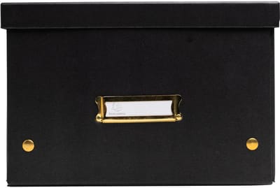 Exacompta 5x Opbergdoos in karton 27x36x19cm Neo Deco, vlak geleverd - Zwart - 62351E