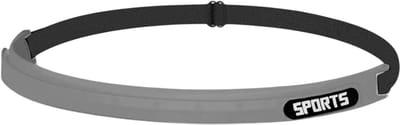 Sport Haarband Zweetband Siliconen – Hoog Elastisch, Zweetafvoerend, Ideaal voor Fitness en Hardlopen, Universele Pasvorm - Grijs