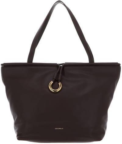 COCCINELLE Leren shopper Elisbet Handbag Smooth Leather Brunette donkerbruin