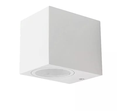 Wandlamp armatuur wit - Vierkant - GU10 fitting - 35W - IP44