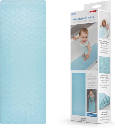 MyHappyBath Mat XL - Non-Slip Baby Bath Mat with Roll Motifs 97 x 36 cm