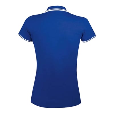 SOLS Dames/Dames Pasadena Poloshirt (Koningsblauw/Wit)