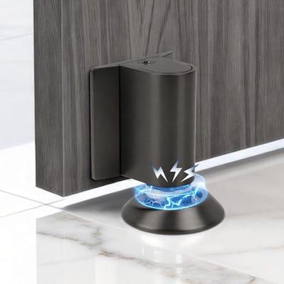 Magnetische Deurstopper - Deurmagneet Deurvastzetter - Deuren Open Houden - Montage Zonder Boren - Verstelbaar 5-22mm - Grijs
