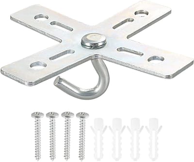Ceiling Hook Kit - Cross Design - Metal Plate Mount Hanger Holder - Ceiling Fan - Lighting Fixture - Voor Het Ophangen Van Licht - Chandelier