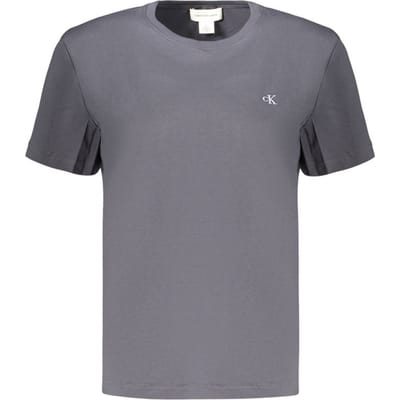 Calvin Klein Short Sleeve Monogram Crew Tee Ebony Maat: M | Tops Outlet | Dames | Grijs