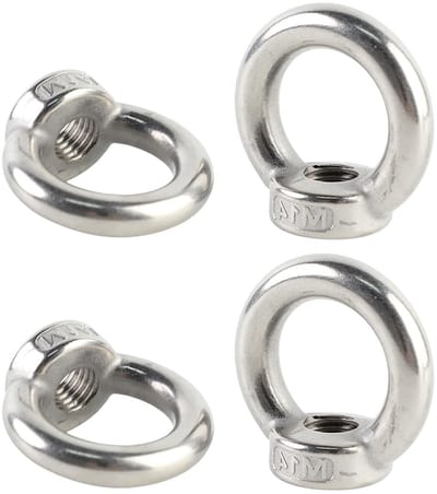 Set van 4 M14 Ringmoeren voor Hefaccessoires - RVS Oogbouten voor Hangende Bloempotten, Schommels en Decoratie