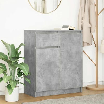 vidaXL - Dressoir - met - lade - 71x35x84 - cm - spaanplaat - betongrijs