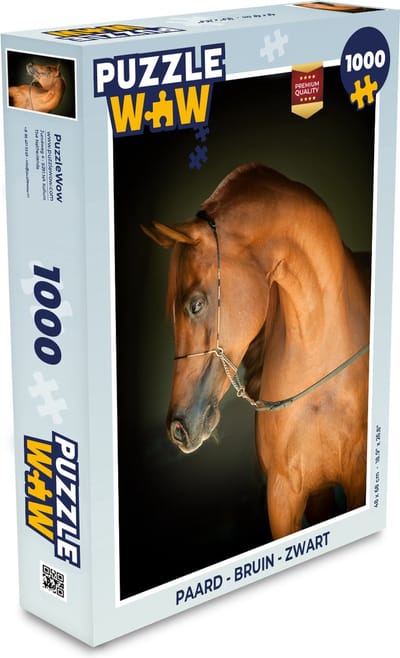 Puzzel Paard - Bruin - Zwart - Legpuzzel - Puzzel 1000 stukjes volwassenen