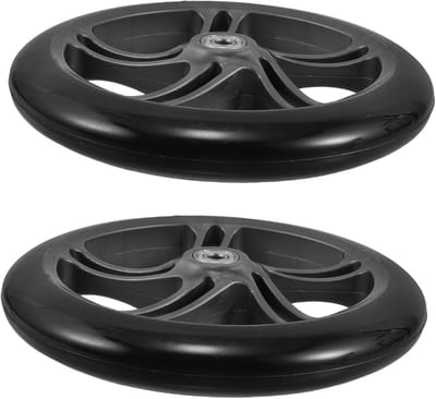 Vervangende Rolstoelwielen - PU Banden - Veilige Mobiliteit - Antislip Ontwerp - 20 cm Diameter