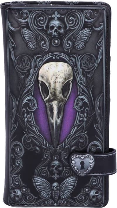 Nemesis Now Dames portemonnee Edgar's Raven Reliëfuitvoering Zwart/Paars