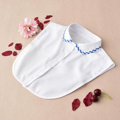 Afneembare Nepkraag Klassieke Halve Shirt Blouse Dickey Kraag Faux Nepkraag Elegant voor Vrouwen Meisjes white