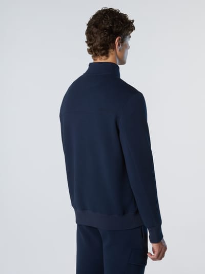 North Sails Sweatshirt Piqué Scuba stof met halve rits