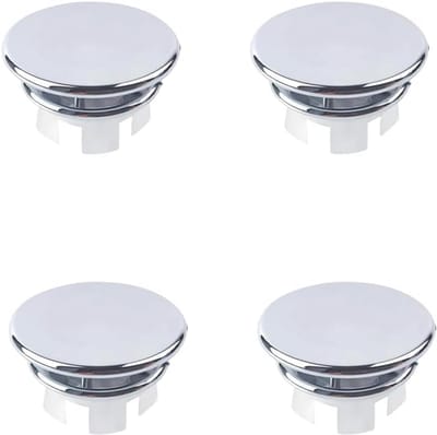 Overloopdeksels voor wastafels - Set van 4 Ronde Overloopringen voor Badkamer en Keuken