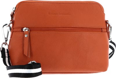 bruno banani Leren Schoudertas Crossbody Bag Orange Oranje