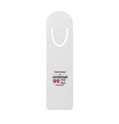 Hacebo® - This is what an awesome 99 year old looks like metalen boekenlegger - iemand die 99 jaar is geworden - de jarige - verjaardagscadeau - kado - geschenk - gift Bladwijzer boekenleggers - 12.7 cm x 3.2cm