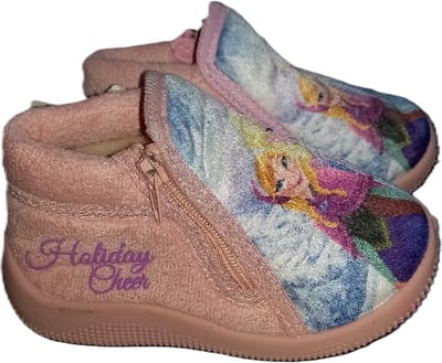 Frozen pantoffels - sloffen - roze - rits - rubberen zool - maat 21