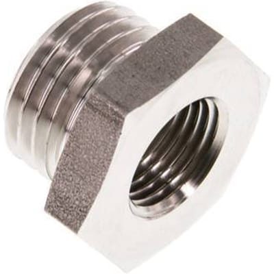 G 1/8'' x G 1/4'' F/M RVS Verloopring 40 Bar [2 Stuks]