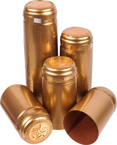 Thermo-capsules gold 100 stuks - Flessenhuls - wijnfles krimphulsen