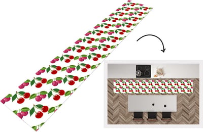 Keukenloper - Loper keuken - Kersen - Patronen - Fruit - 300x50 cm - Keukenloper vinyl
