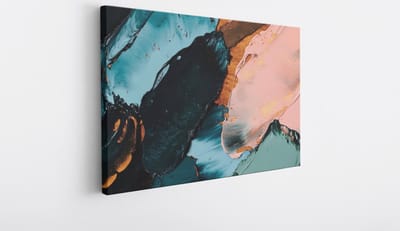 Saammp Canvas Schilderij - roze - Kleurrijk - Abstracte wanddecoratie- 40x30 - Foto op canvas - Wanddecoratie - Muurdecoratie Woonkamer - Kantoor Decoratie
