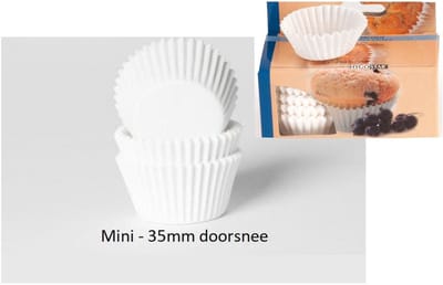 Hygostar - Papieren cupcake vormpjes - bakvormpjes - muffin vormpjes - cake vormpjes – 100 stuks - wit