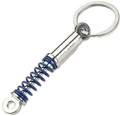 Sleutelhanger Auto Schokdemper I Auto Sleutelhouder I Schokdemper Veer Sleutelhanger I Universeel I Auto Accessoires I Blauw