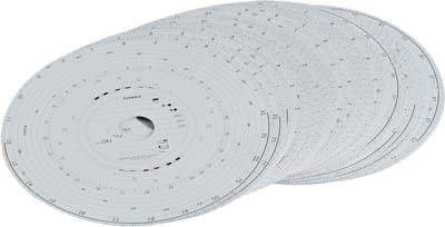 Speedograph Discs - Tachograaf Schijven - Rijgedrag Registreren - DIN ISO 9001 Standaard - 100 Stuks - Wit