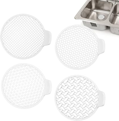 4 Stuks Eenvoudig Te Reinigen Watervalfilter – Herbruikbare Plastieken Filters voor Keuken & Badkamer, Wit