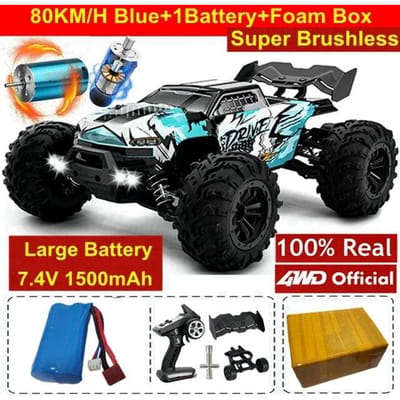 Nieuwe hoge snelheid off-road racen 4WD RC auto 50 km/u of 80 km/u Super borstelloze hoge snelheid radio 4x4 off-road super snelle drift race RC vrachtwagen voertuig 80KM/H