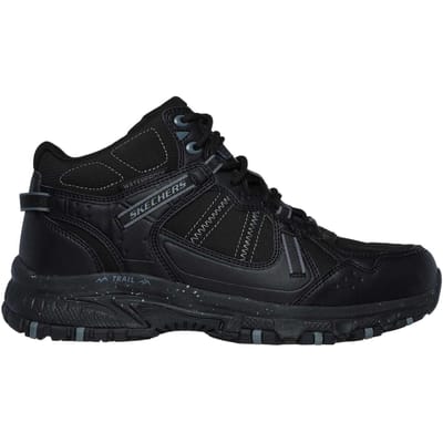 Skechers Leren wandelschoenen voor heren met Hillcrest-logo (Zwart)