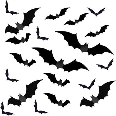 3D Muurstickers van Vleermuizen - 72 Stuks voor Halloween | Realistische Wanddecoratie | Zelfklevend en Verwijderbaar | Ideaal voor Feestjes en Decoraties