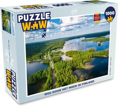 Puzzel Weg door het meer in Finland - Legpuzzel - Puzzel 1000 stukjes volwassenen
