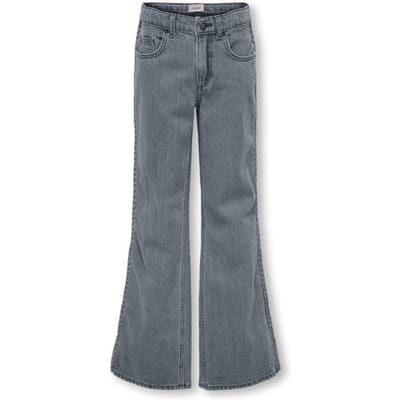 ONLY KOGJUICY BRAID WIDE LEG DNM Meisjes Jeans - Medium Grey Denim