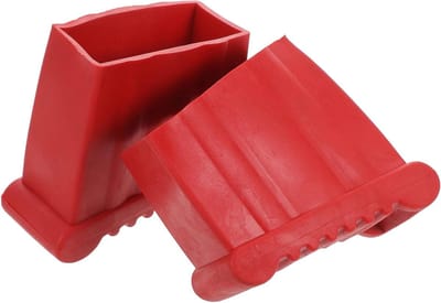 Ladderpoten - Ladderdoppen - Vloer Beschermen - Antislip Stabiliteit - 9x8.3x4cm - Rood
